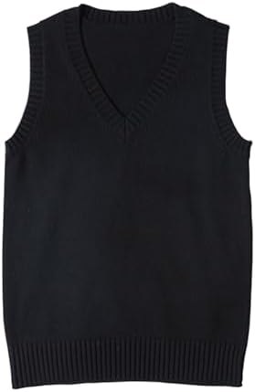 Gihuo Women's V Neck Trendy Sweater Vest Cable Knit Sleeveless